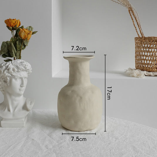 Simplicity Ceramic Vase Dry Flower Arrangement Home Decoration Ornament Living Room Display Art Vases